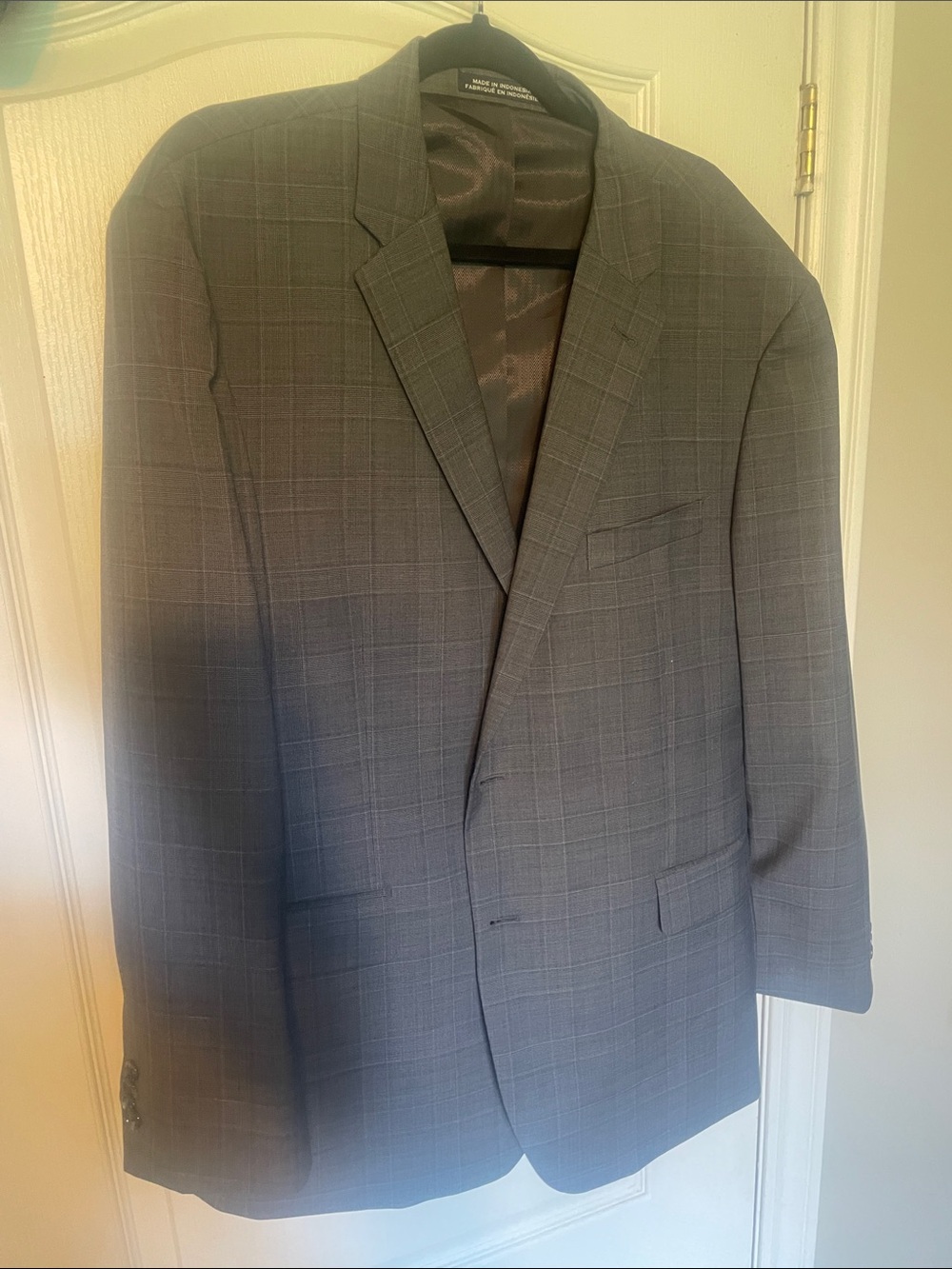 Joseph Abboud Men's Gray Windowpane Sport Coat